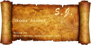 Skoda József névjegykártya